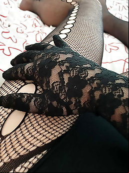 Toni254 black fishnet ass legs cock