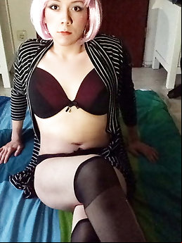 Awesome-looking ladyboy whore is revealing her tits