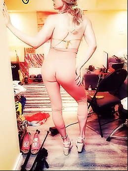 Sissy in a sundress practicing deepthroat